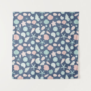 Tenture motif de coquillages