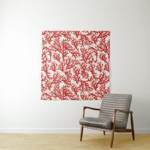 Tenture Motif de corail rouge