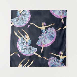 Tenture Motif de danse de ballet, aquarelle pai