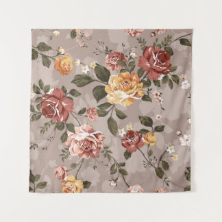 Tenture motif de fleurs design textile illustration textil