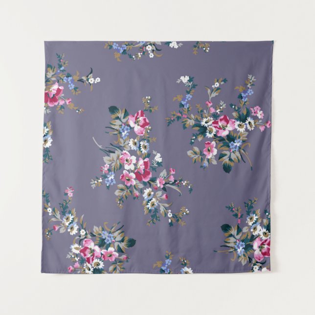 Tenture motif de fleurs dessin textile motif d'illustratio (Devant)