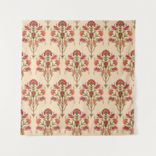 Tenture motif de fleurs mughless transparent