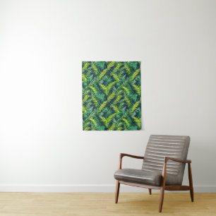 Tenture Motif de fougère à feuille verte tropicale