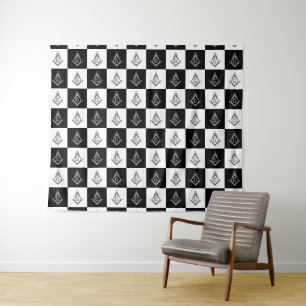 Tenture Motif de Freemason À damiers