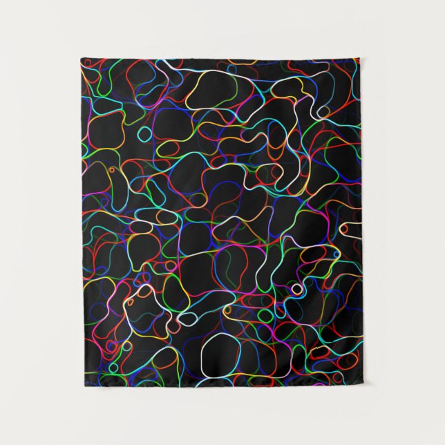 Tenture Motif de ligne courbe multicolore Neon -COOL (Devant)