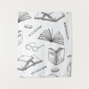 Tenture Motif de livre