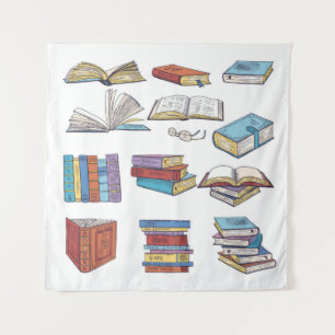 Tenture Motif de livre