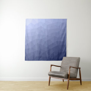 Tenture Motif de maille géométrique à dégradé de bleu gris