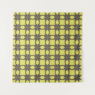 Tenture Motif de mandala psychédélique moderne jaune