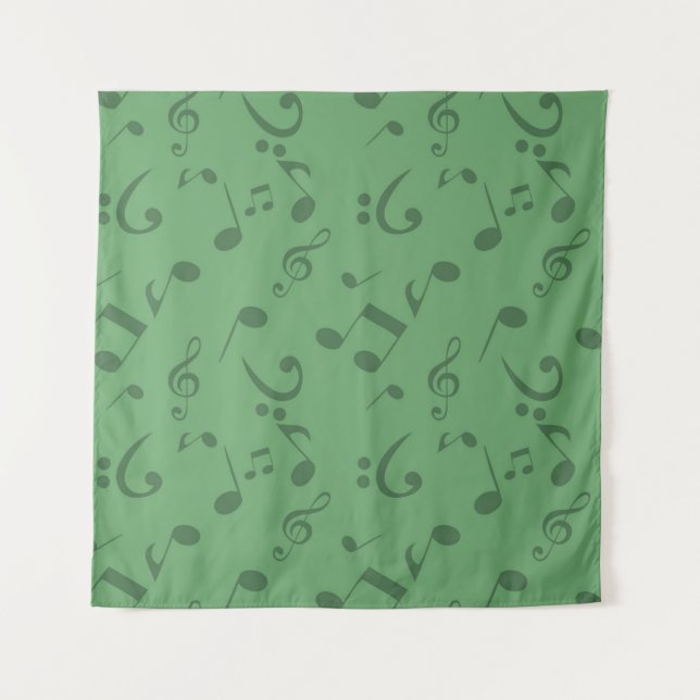 Tenture Motif de notes musicales (Devant)