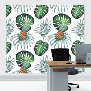 Tenture Motif de palmier de jungle à l'aquarelle tropicale