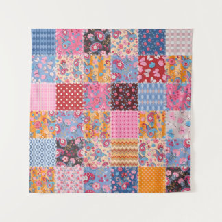 Tenture Motif de patchwork transparent