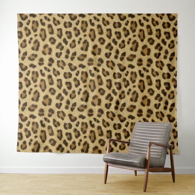 Tenture Motif de peau Poster de animal léopard (En situation (horizontale))