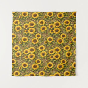 Tenture Motif de répétition sans couture de tournesol enso