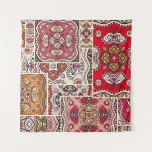 Tenture motif de surface composée patchwork vintage. Décor