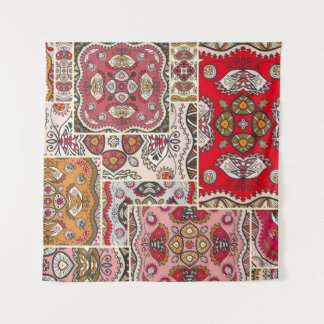 Tenture motif de surface composée patchwork vintage. Décor