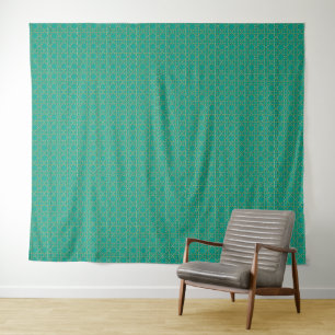 Tenture Motif d'étoile géométrique Turquoise