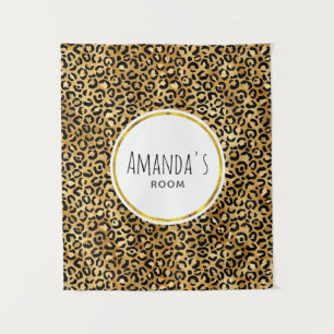 Tenture Motif Empreinte de léopard sauvage et exotique