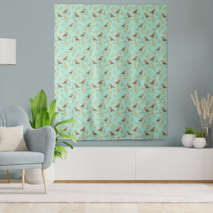 Tenture Motif européen vintage peint Robin Bird