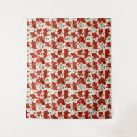 Motif floral vintage rouge coquelicot Art botaniqu