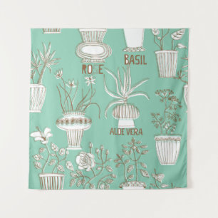 Tenture Motif fluide floral