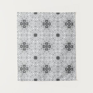 Tenture Motif géométrique blanc et noir