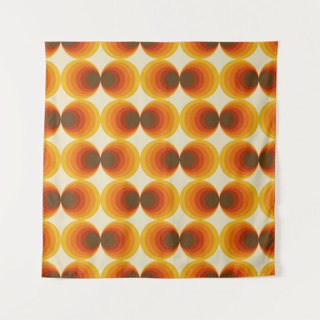 Tenture Motif géométrique rétro Abstrait coloré (Devant)