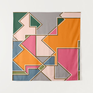 Tenture motif géométrique sans couture, lignes, orange, vi