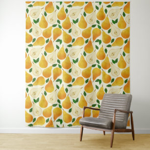 Tenture Motif Golden Pears