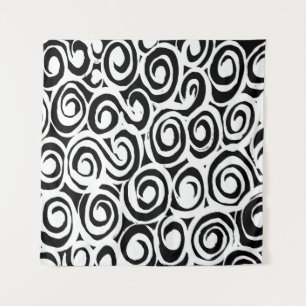 Tenture Motif grunge pinceau. Vintage noir et blanc. abs