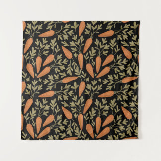 Tenture Motif mignon à main de carottes