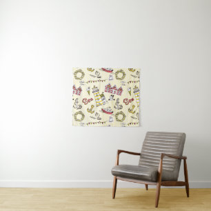 Tenture Motif mignon de scène de plage
