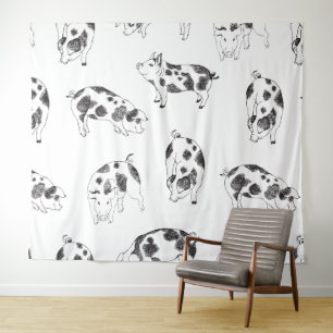 Tenture Motif minimaliste de Cottagecore vintage représent