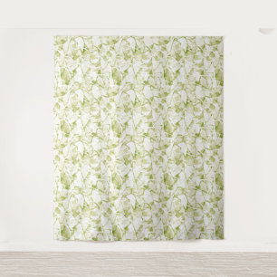 Tenture motif moderne élégant abstrait blanc-olive   