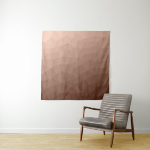 Tenture Motif moderne en maille géométrique marron moka