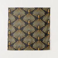 Motif paon d'or Art déco