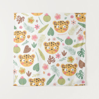 Tenture Motif Plante de Leopard Head Tropical