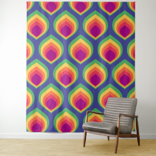 Tenture Motif Retro Mod