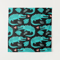 Motif sans couture avec de mignons crocodiles de d