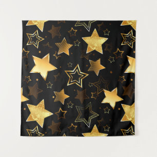 Tenture Motif sans couture avec étoiles d'or