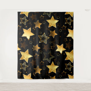 Tenture Motif sans couture avec étoiles d'or
