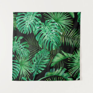 Tenture Motif sans couture avec feuilles tropicaux sur un
