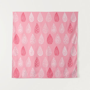 Tenture Motif sans couture avec gouttes d'eau de gribouill
