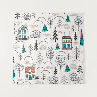 Tenture Motif sans couture dans le style scandinave. Petit