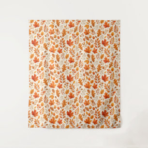 Tenture Motif sans couture de feuilles d'automne chaudes