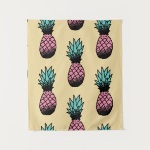 Tenture Motif sans couture de l'ananas à main mignon