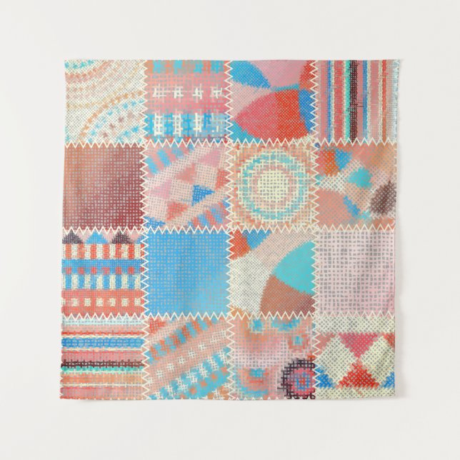 Tenture Motif sans couture. Imitation d'un motif de patchw (Devant)