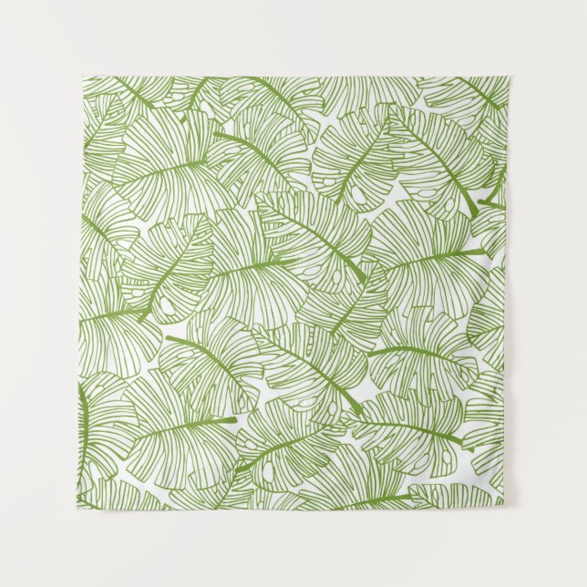 Tenture Motif sans couture Monstera feuille arrière - plan (Devant)