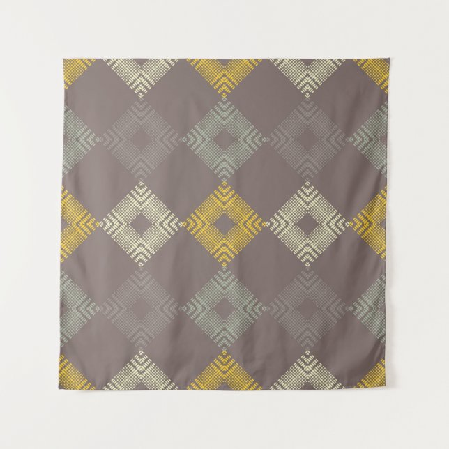 Tenture motif sans couture pois. Mosaïque de figu ethnique (Devant)