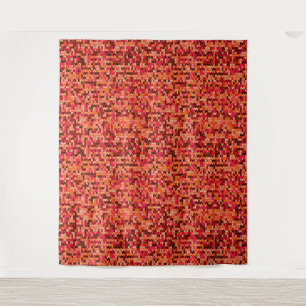 Tenture Motif scandinave abstrait vêtu à l'ombre rouge